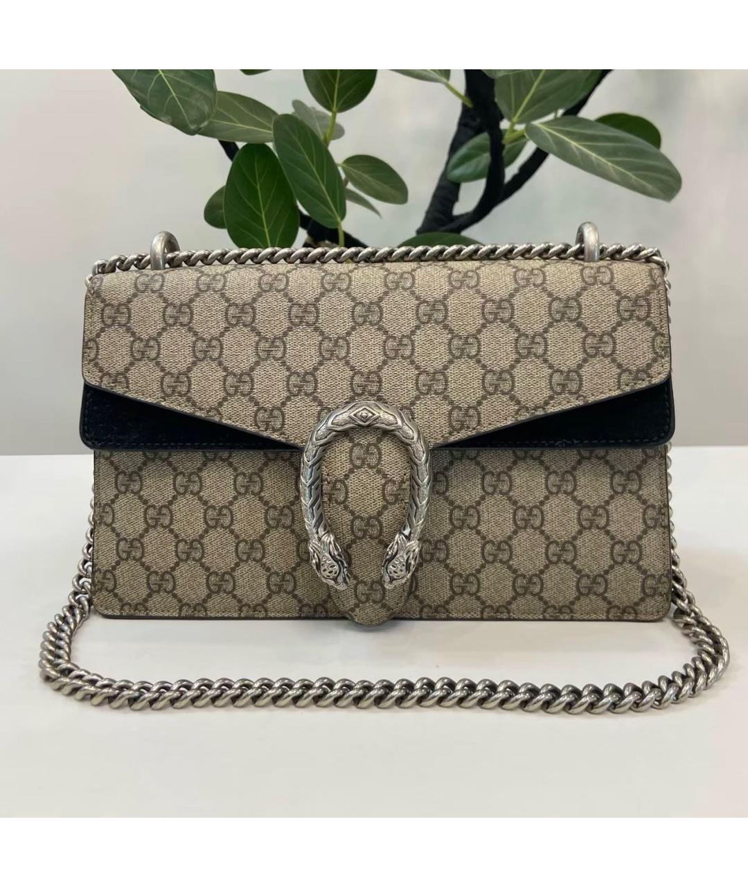 GUCCI Черная замшевая сумка через плечо, фото 9