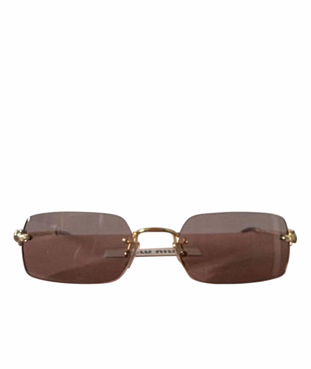 MIU MIU Коричневые солнцезащитные очки, фото 1