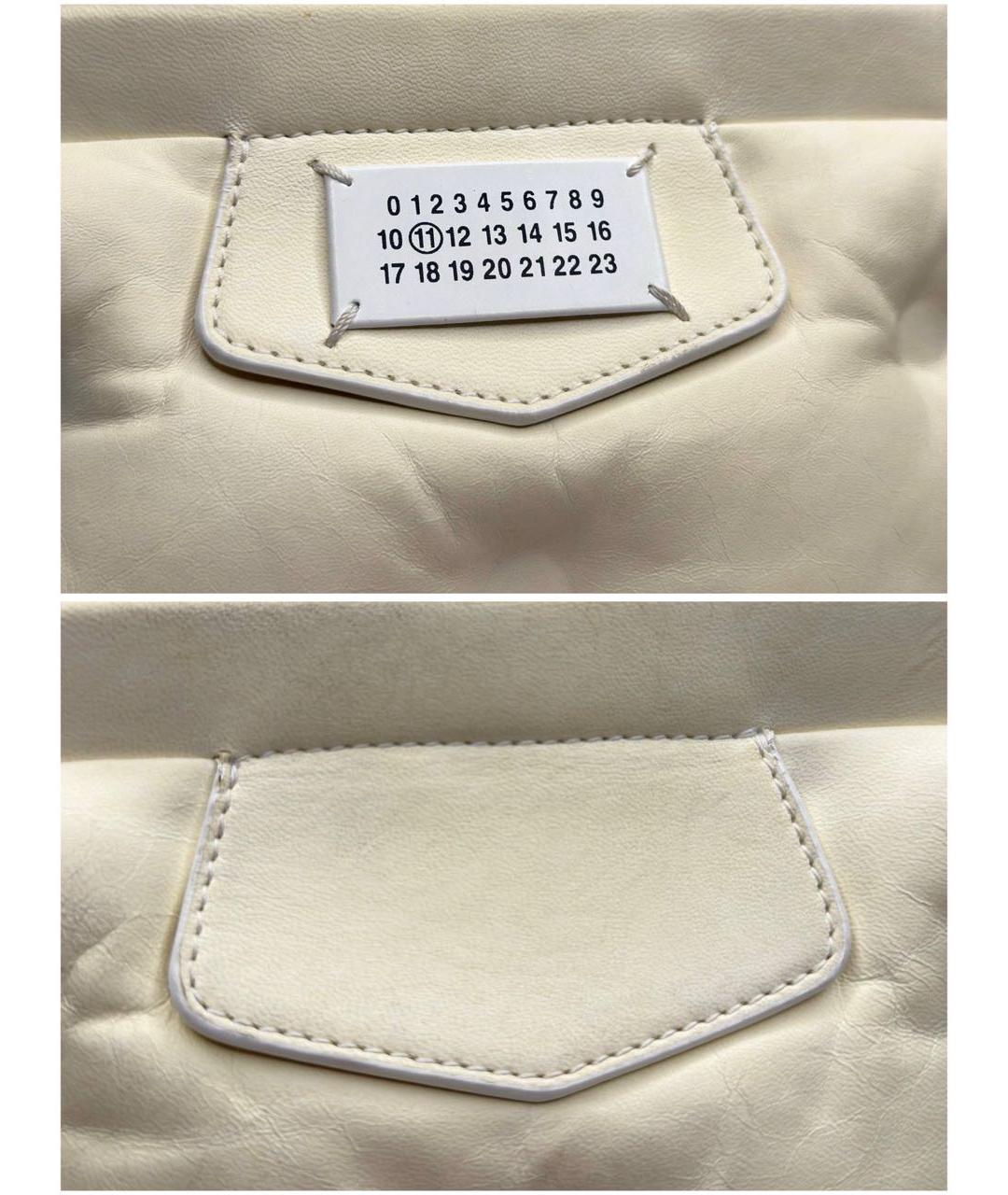 MAISON MARGIELA Бежевая кожаная сумка через плечо, фото 4