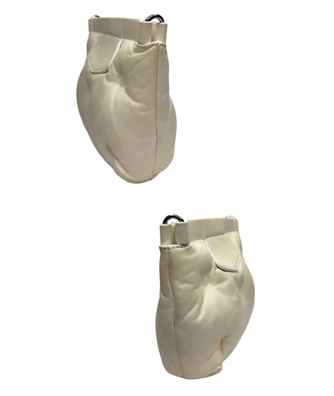 MAISON MARGIELA Бежевая кожаная сумка через плечо, фото 5