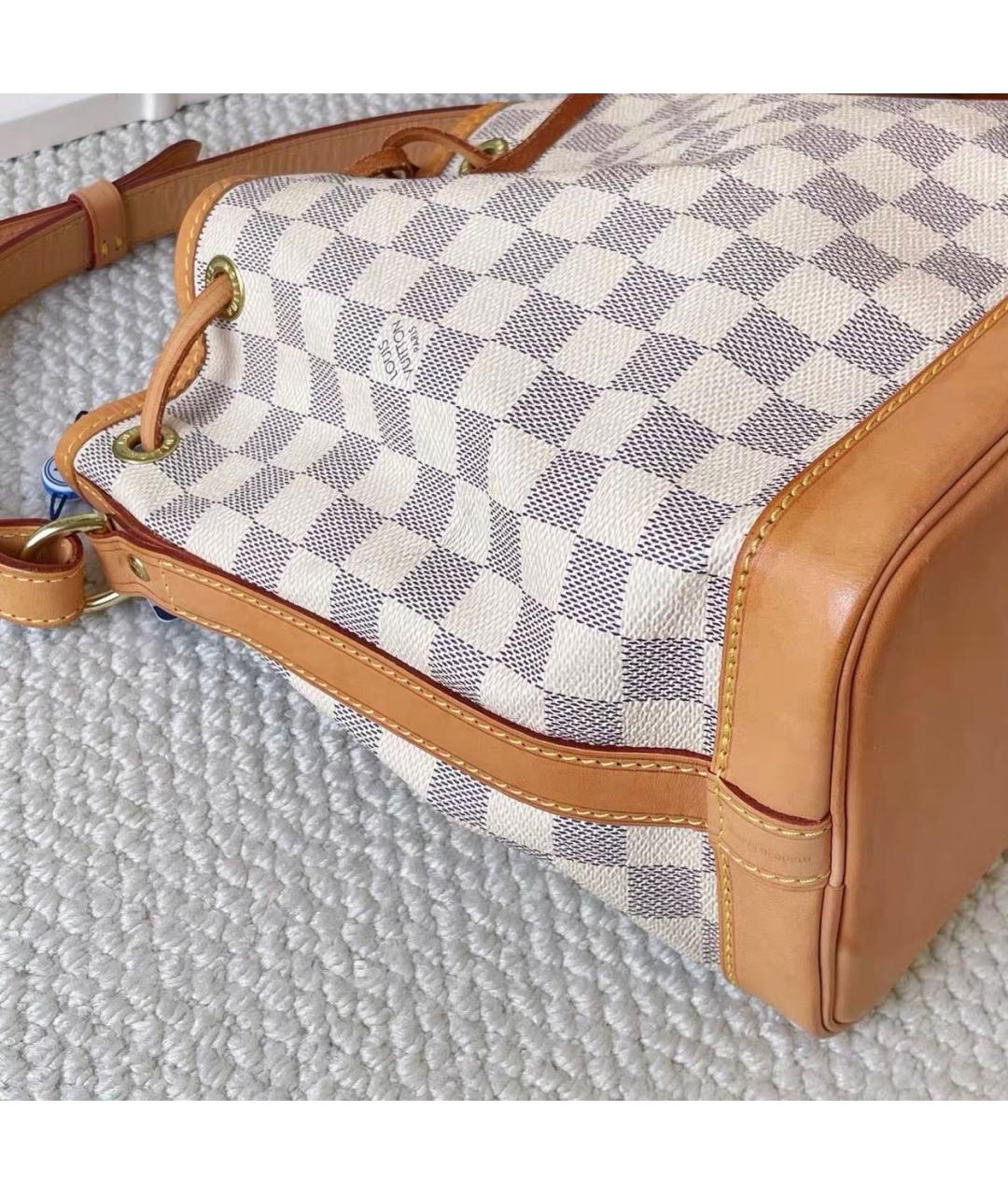 LOUIS VUITTON Бежевая кожаная сумка тоут, фото 5