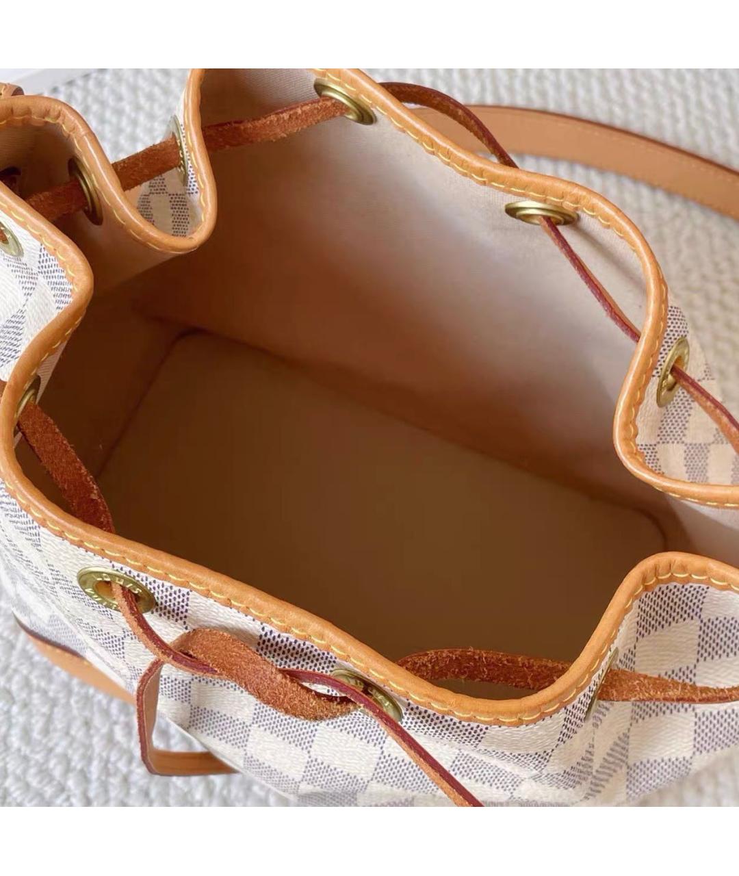 LOUIS VUITTON Бежевая кожаная сумка тоут, фото 6