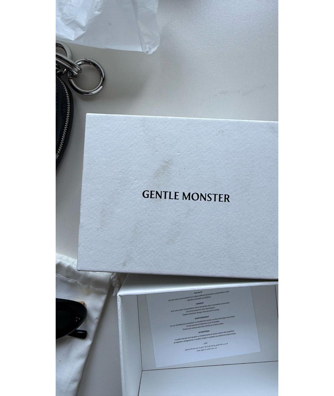 GENTLE MONSTER Черные пластиковые солнцезащитные очки, фото 8