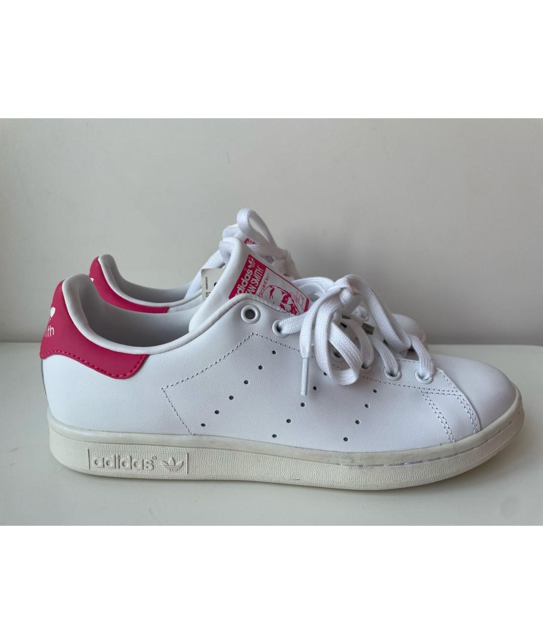 ADIDAS Белые кожаные кроссовки, фото 9