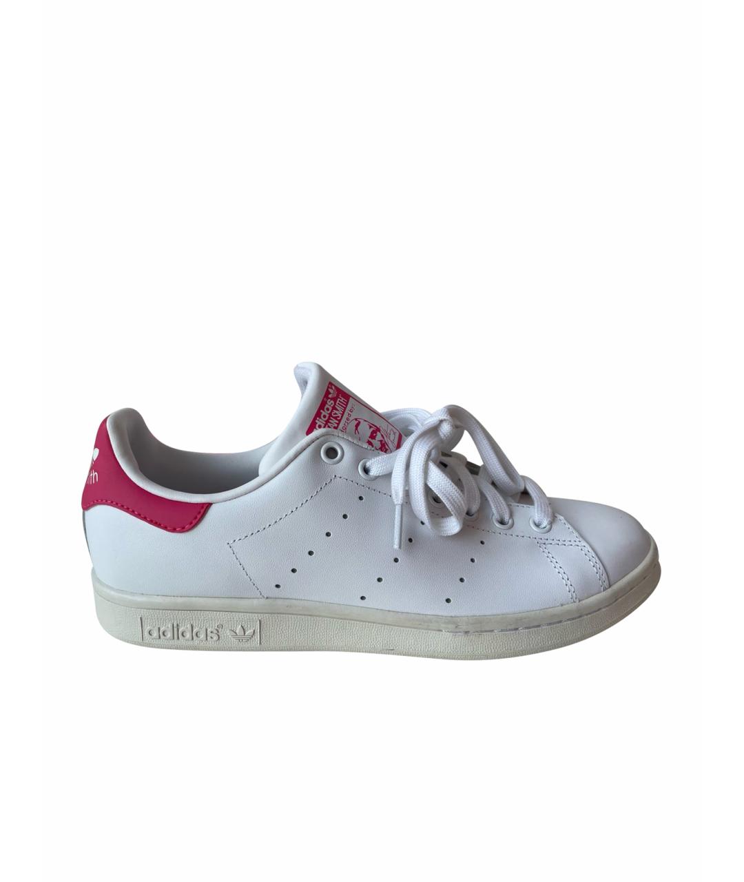 ADIDAS Белые кожаные кроссовки, фото 1