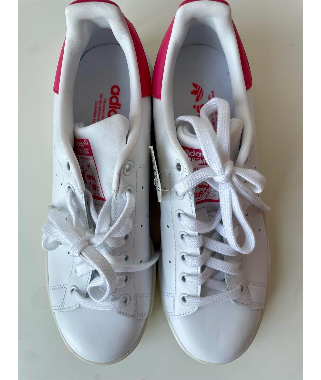 ADIDAS Белые кожаные кроссовки, фото 2