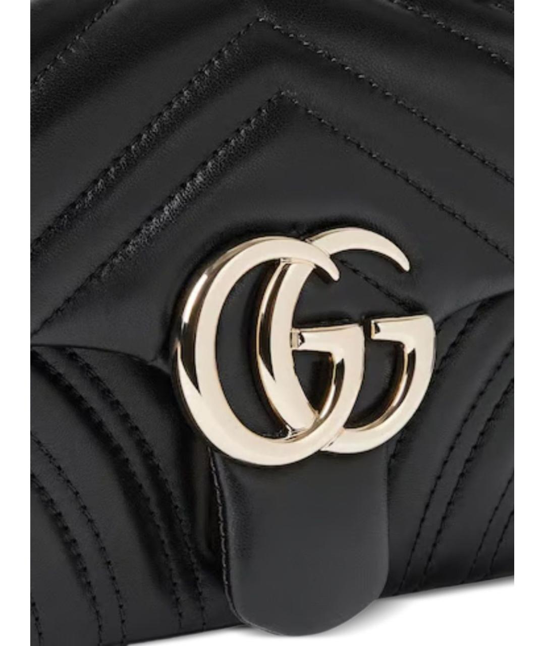 GUCCI Черная кожаная сумка через плечо, фото 2