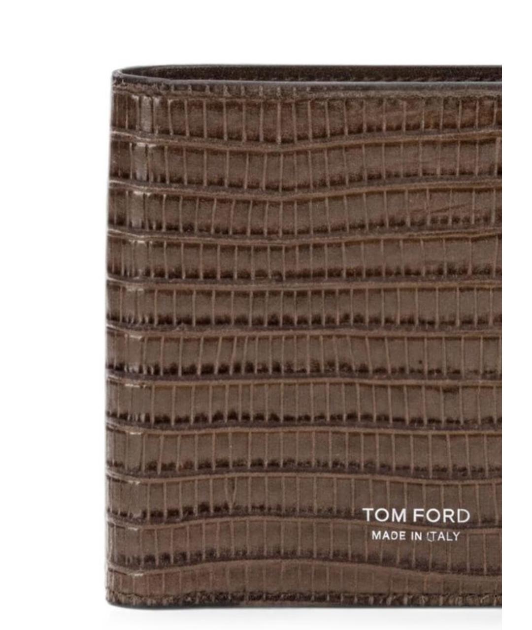TOM FORD Коричневый кожаный кошелек, фото 2