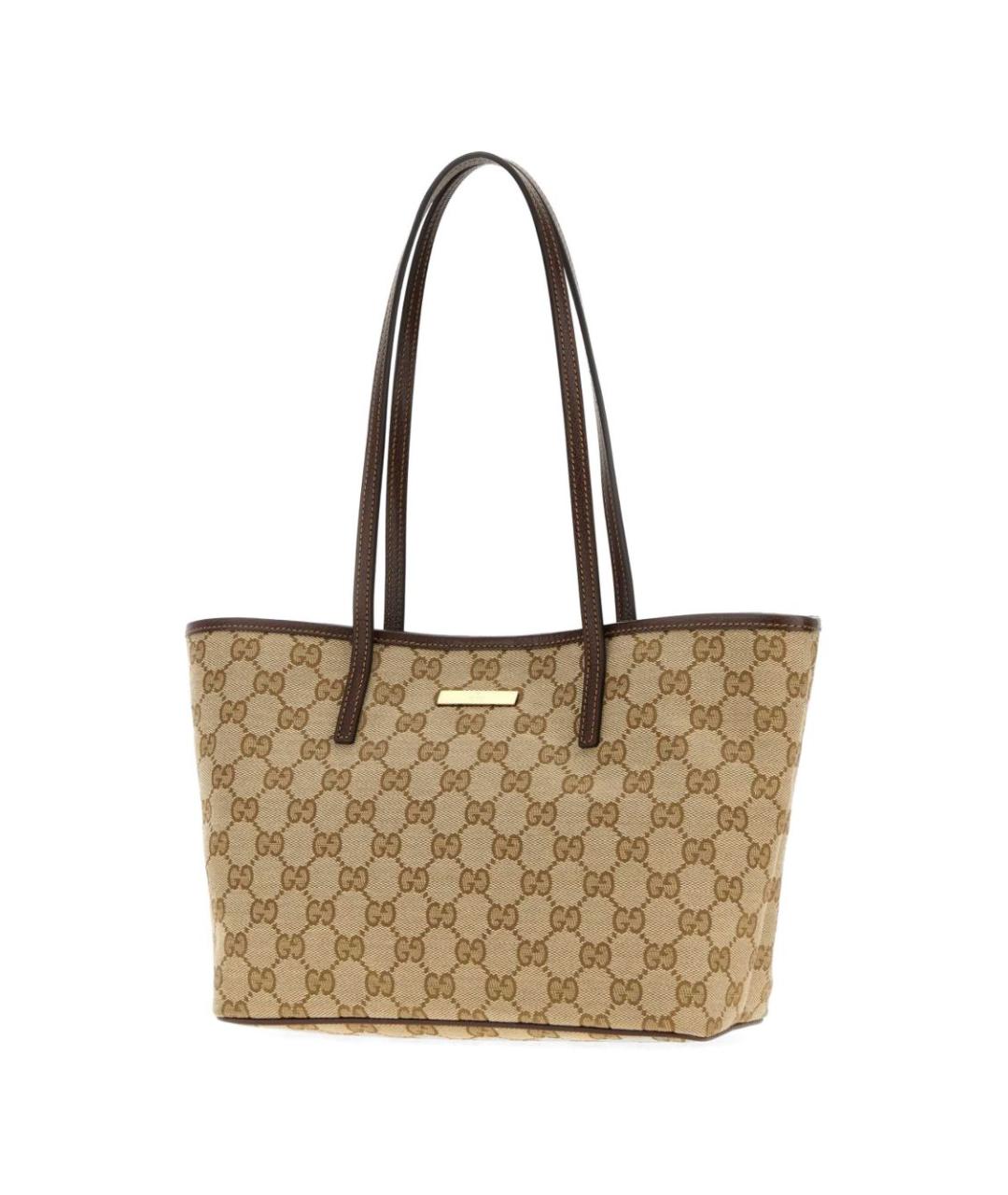 GUCCI Бежевая сумка тоут из канвы, фото 2
