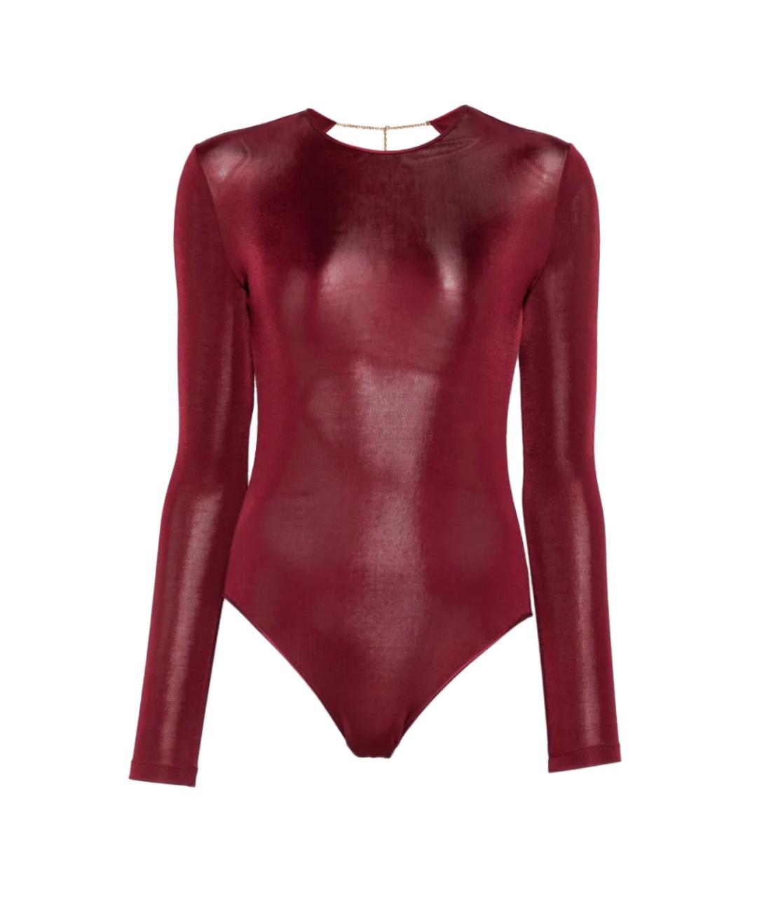 SAINT LAURENT Бордовая вискозная блузы, фото 1