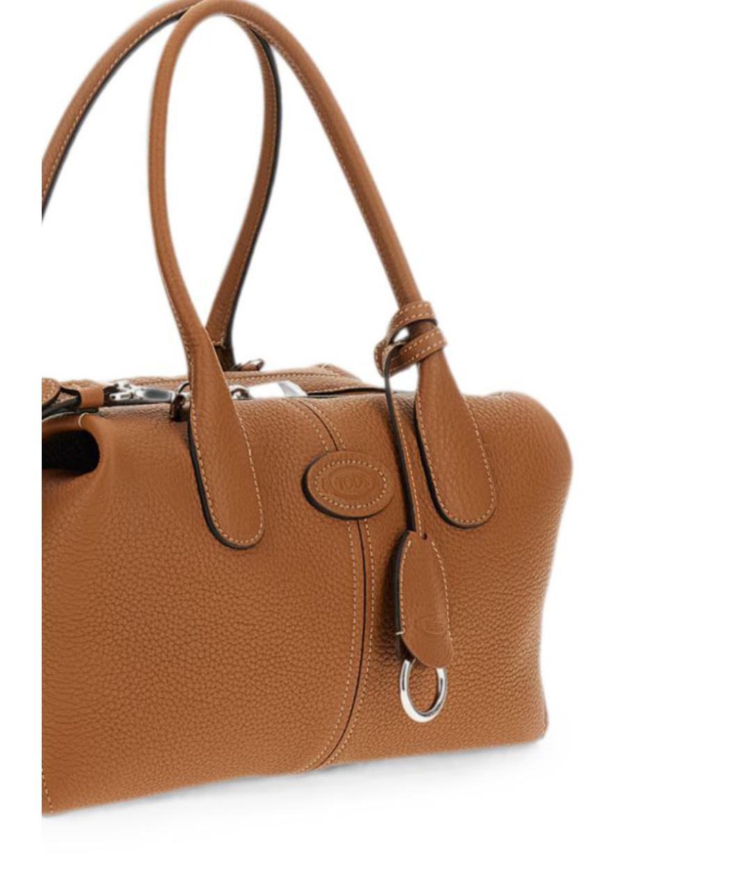 TOD'S Бежевая кожаная сумка тоут, фото 4