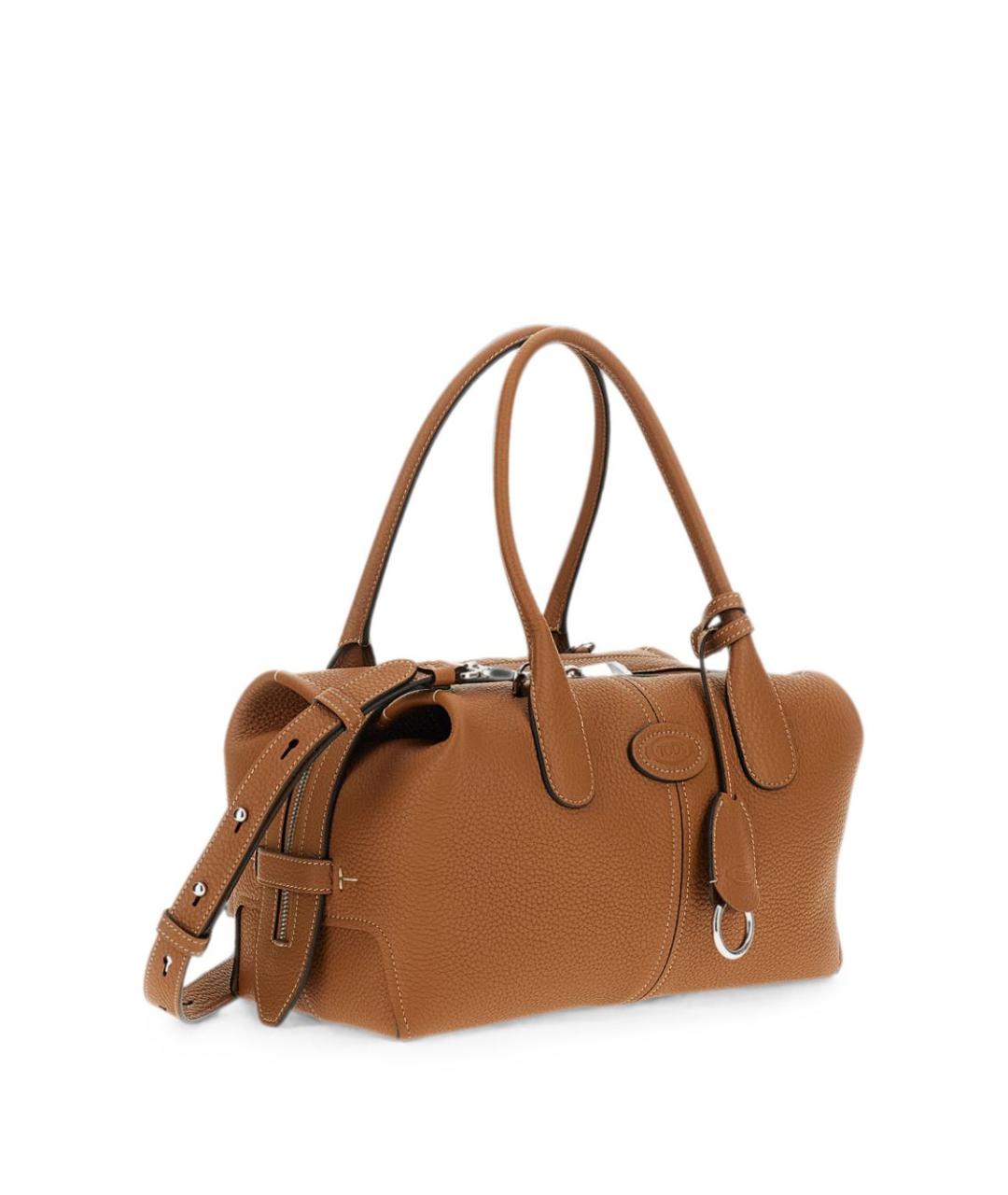 TOD'S Бежевая кожаная сумка тоут, фото 2