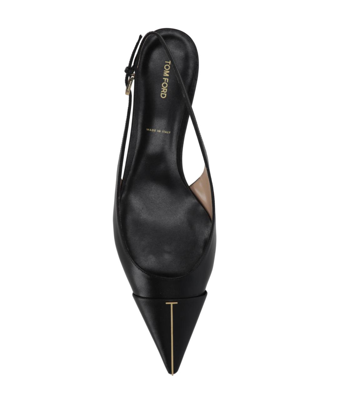 TOM FORD Черные кожаные балетки, фото 4