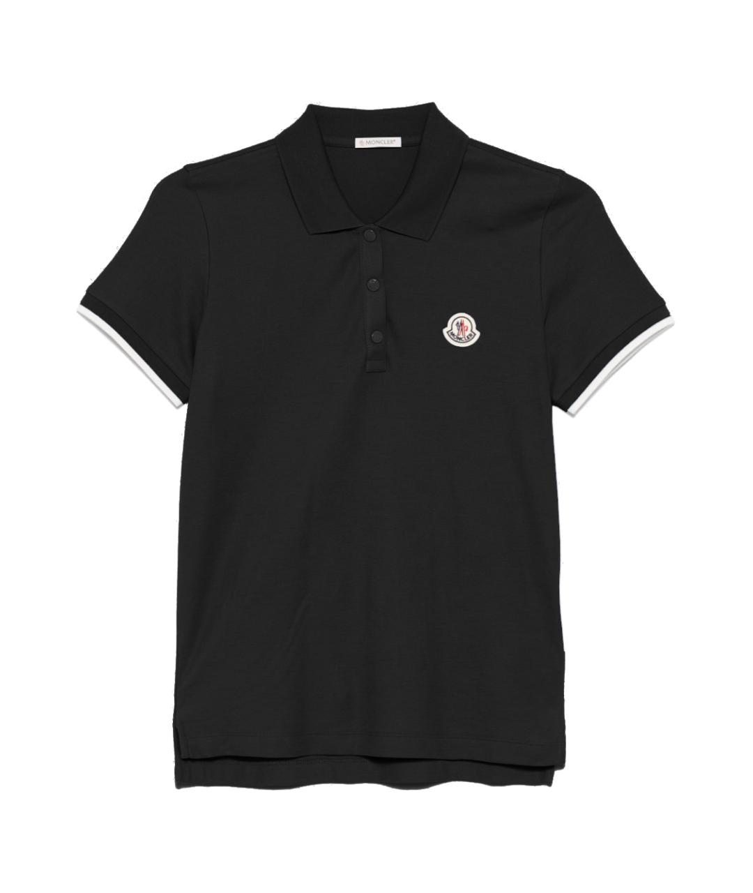 MONCLER Черная хлопковая футболка, фото 1
