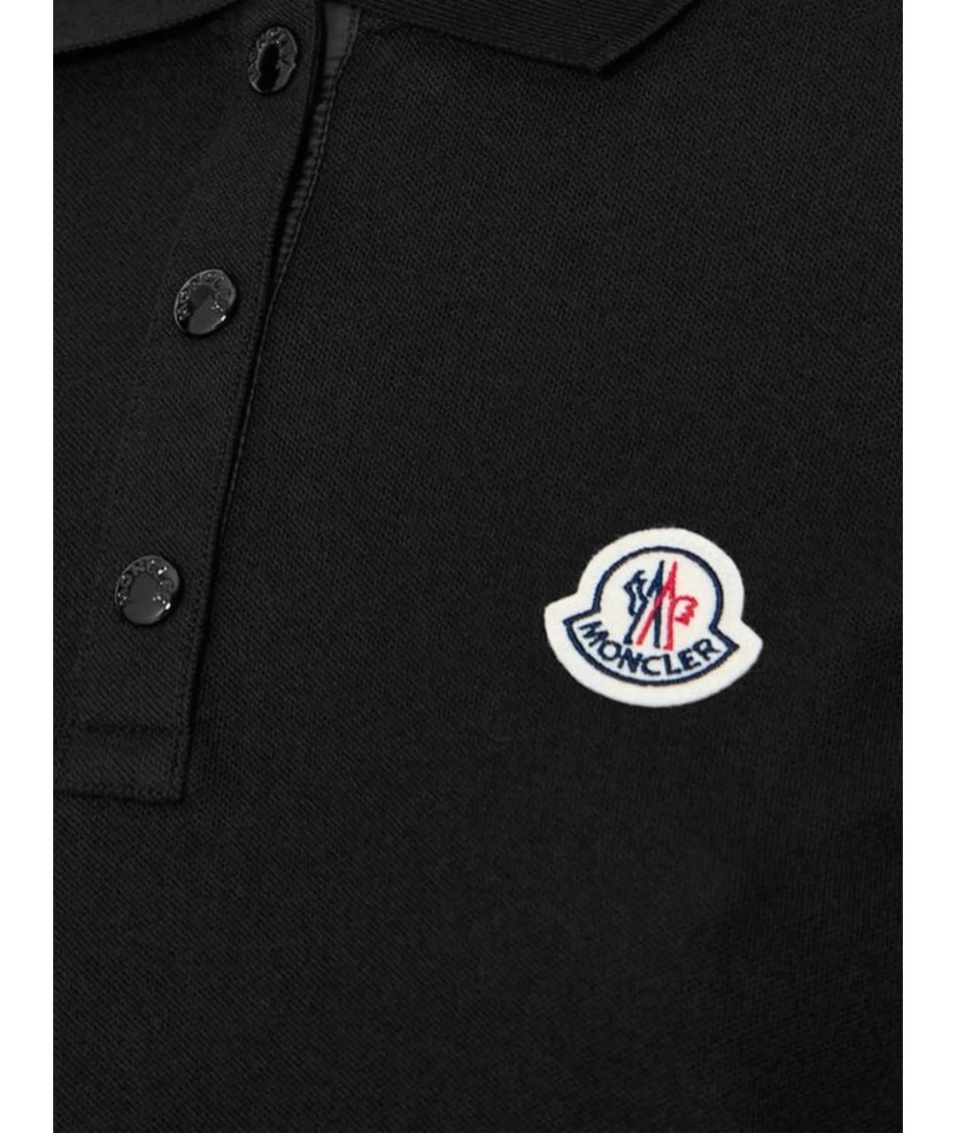 MONCLER Черная хлопковая футболка, фото 2