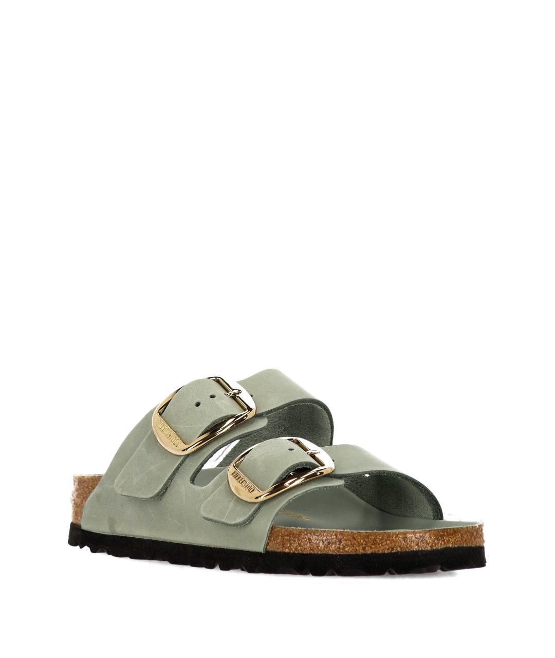 BIRKENSTOCK Зеленые кожаные сандалии, фото 2