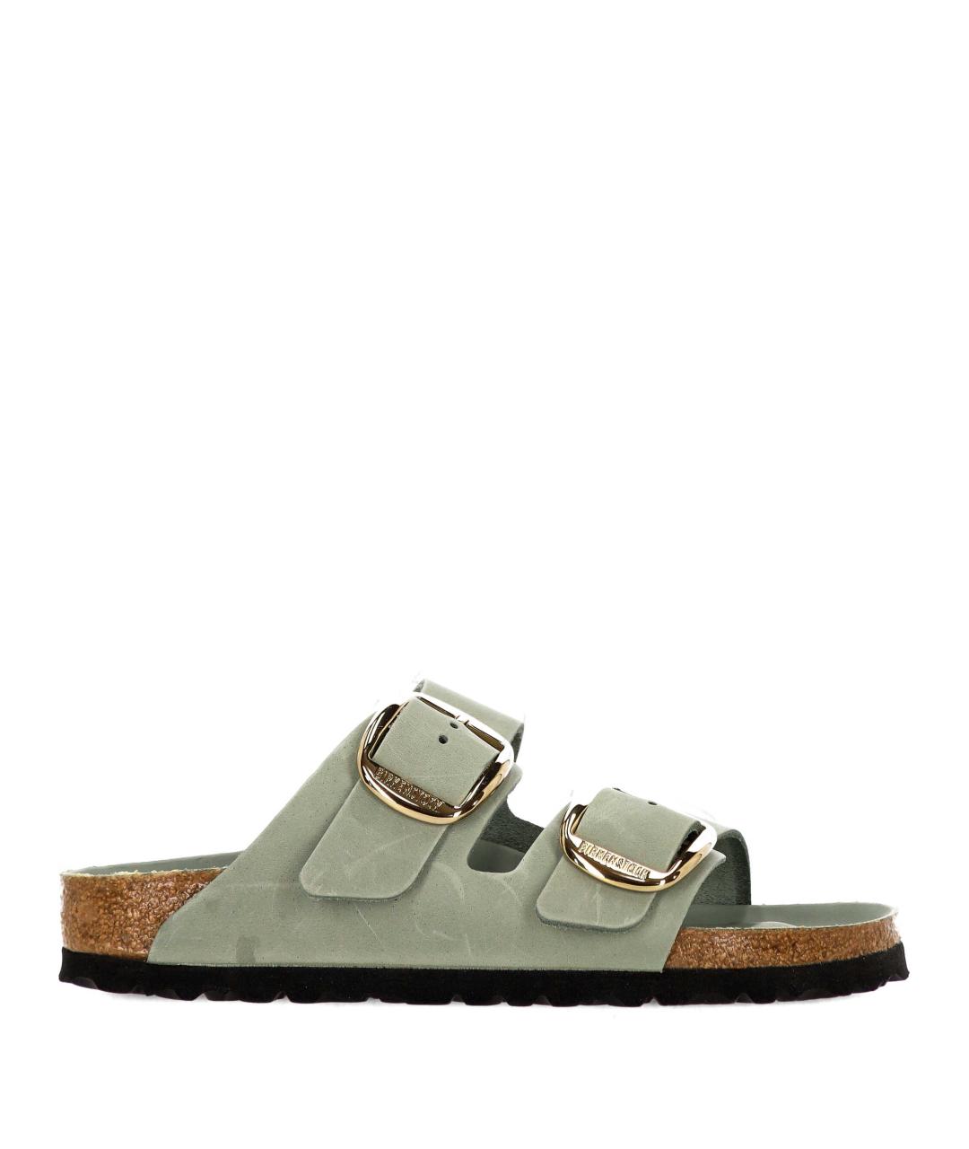 BIRKENSTOCK Зеленые кожаные сандалии, фото 1