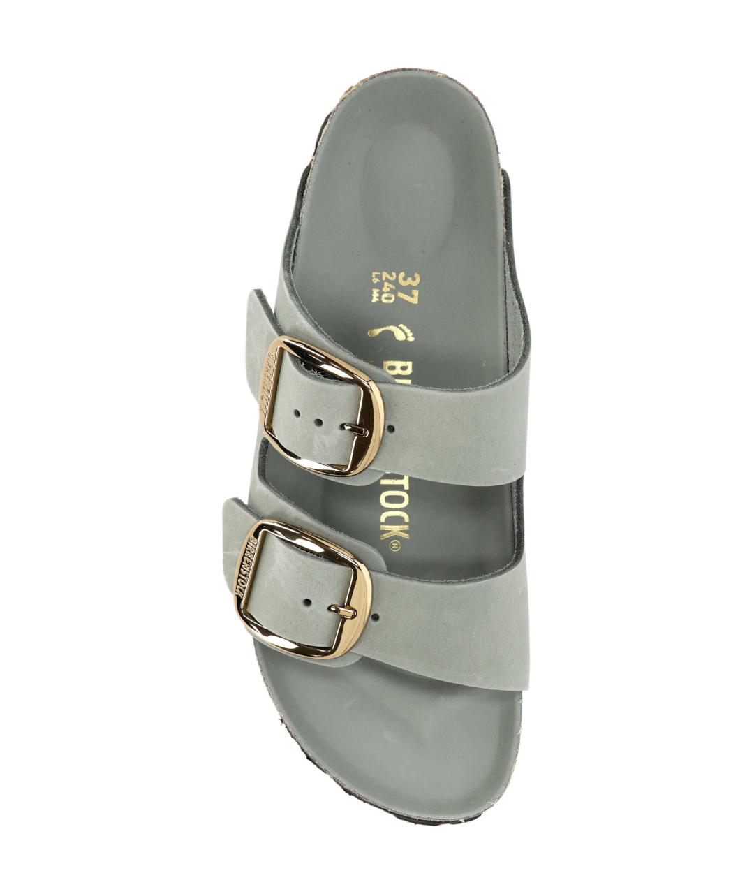 BIRKENSTOCK Зеленые кожаные сандалии, фото 4