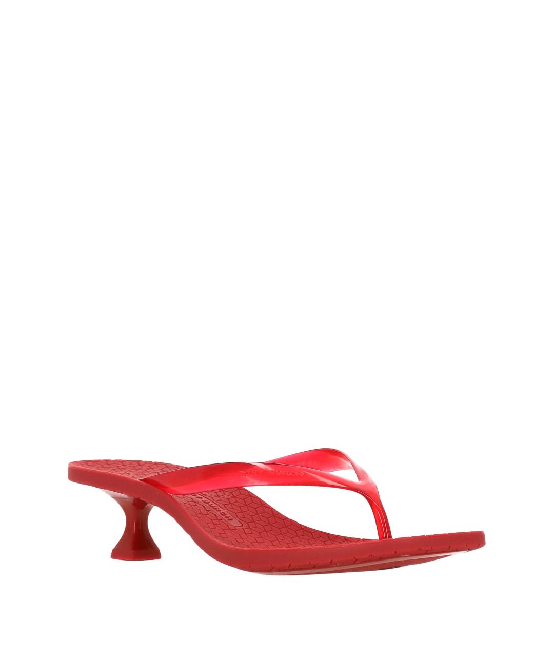TORY BURCH Красные резиновые мюли, фото 2