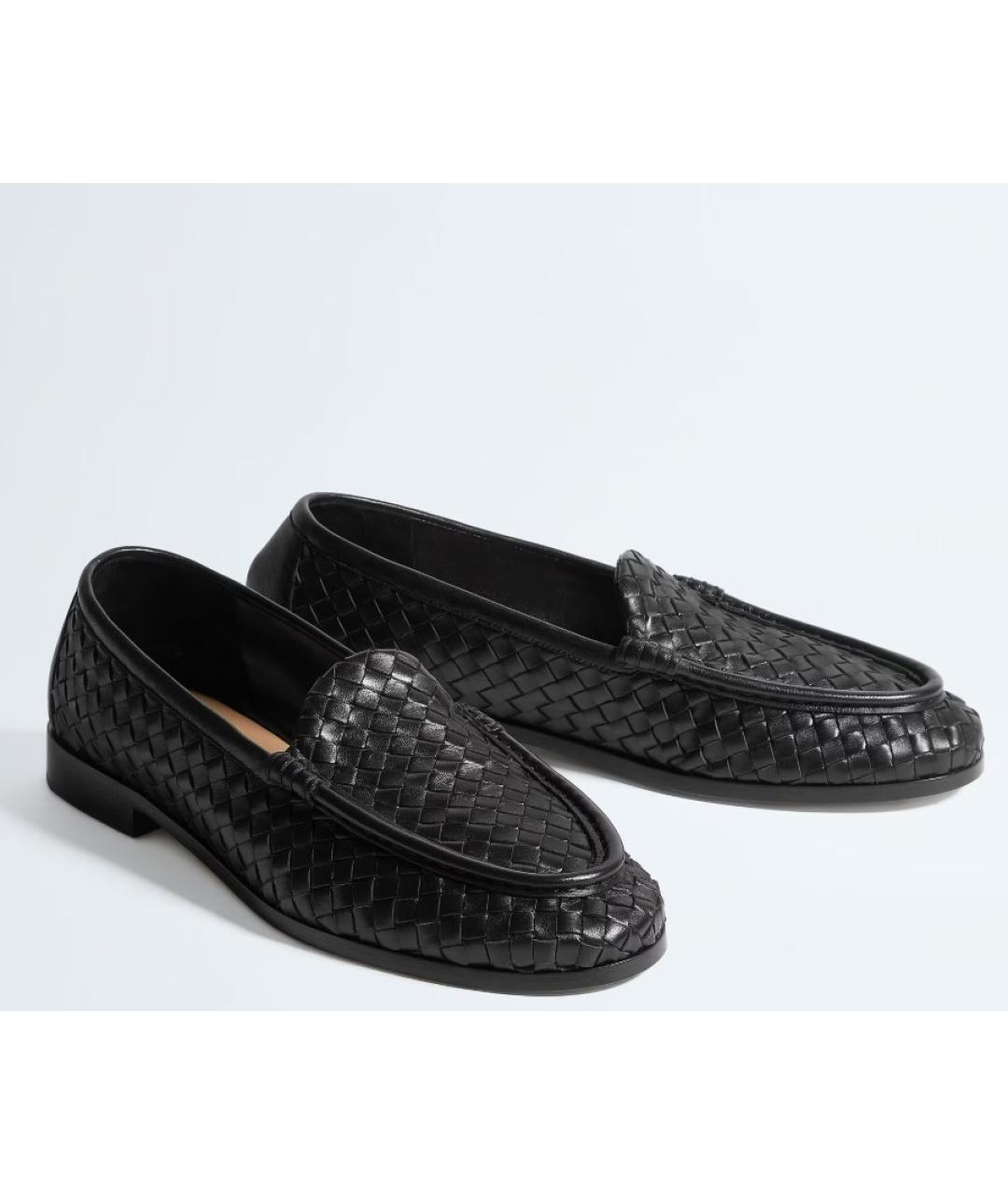 BOTTEGA VENETA Черные кожаные лоферы, фото 2