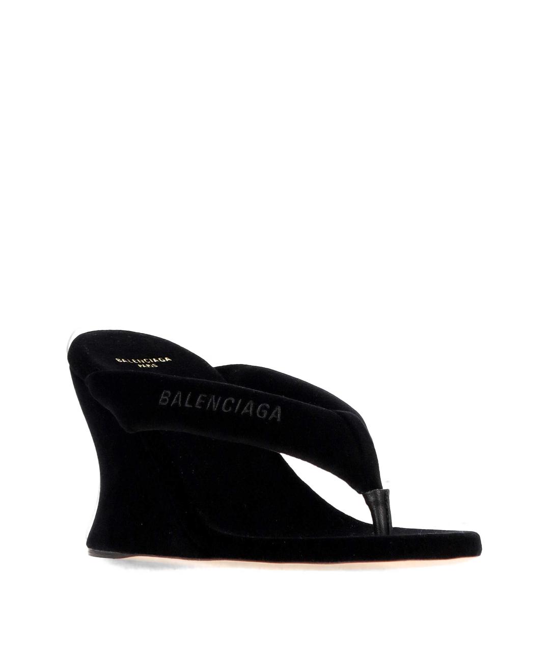 BALENCIAGA Черные текстильные мюли, фото 2