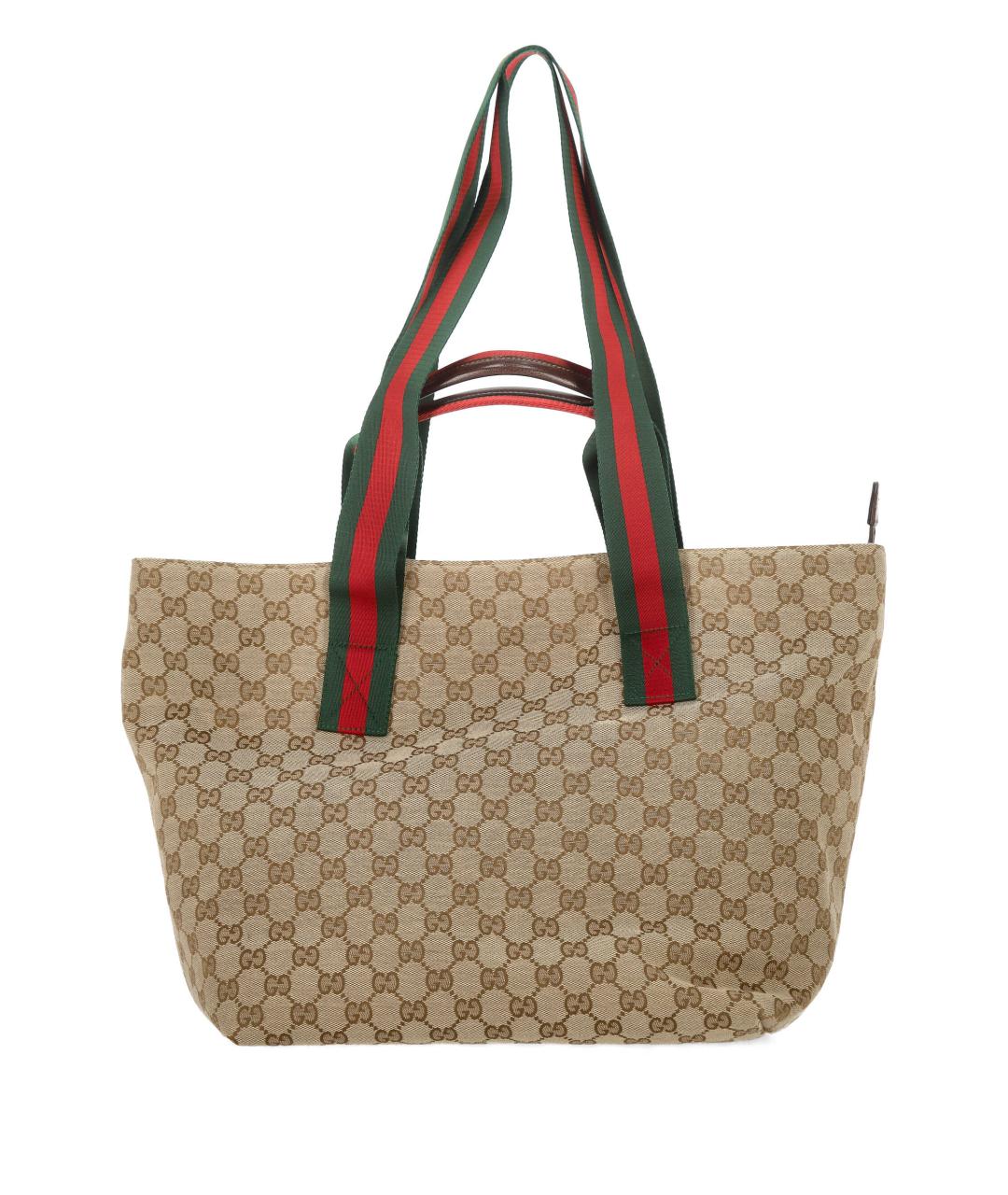 GUCCI Бежевая сумка тоут из канвы, фото 1