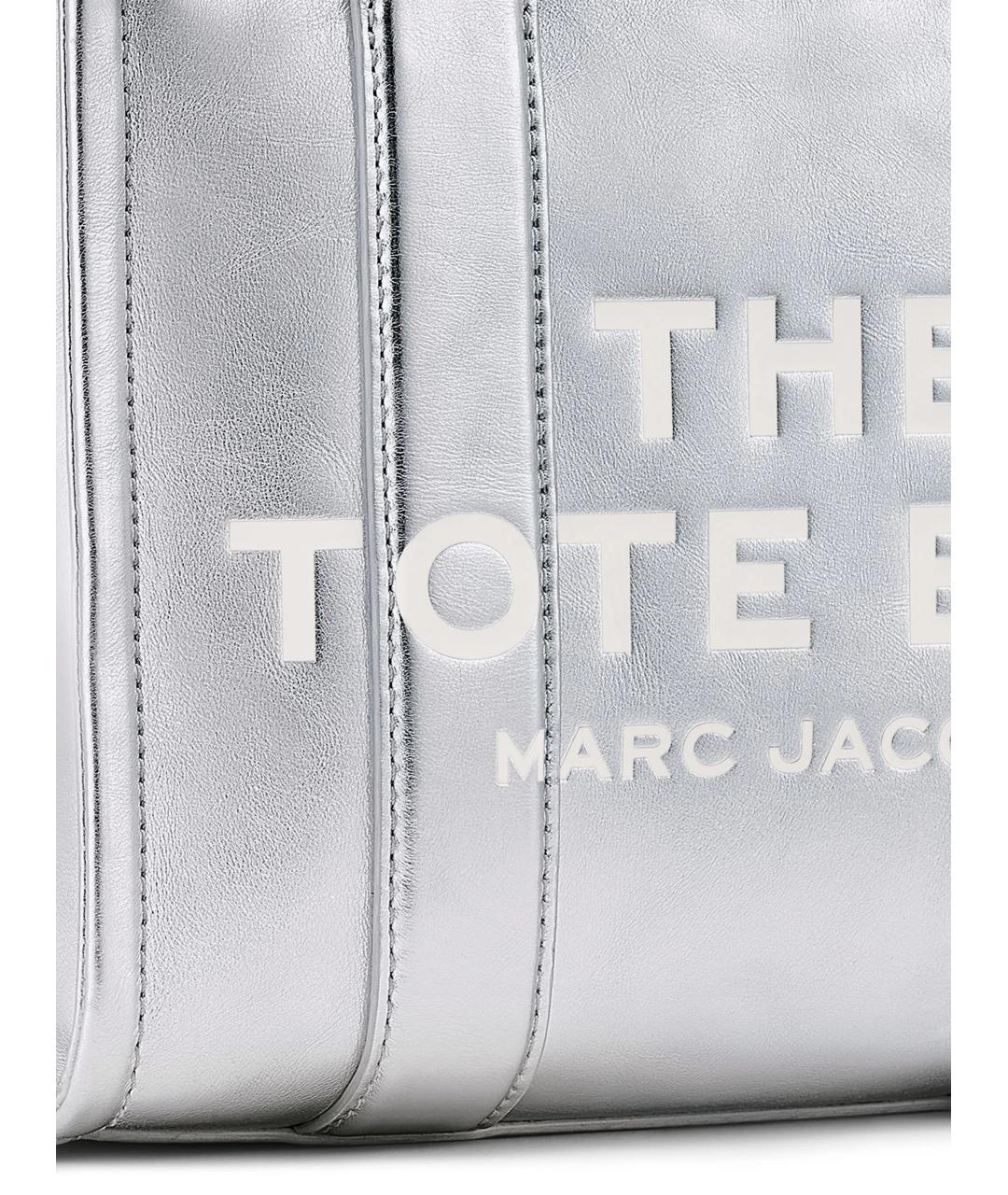 MARC JACOBS Серебряная кожаная сумка тоут, фото 6