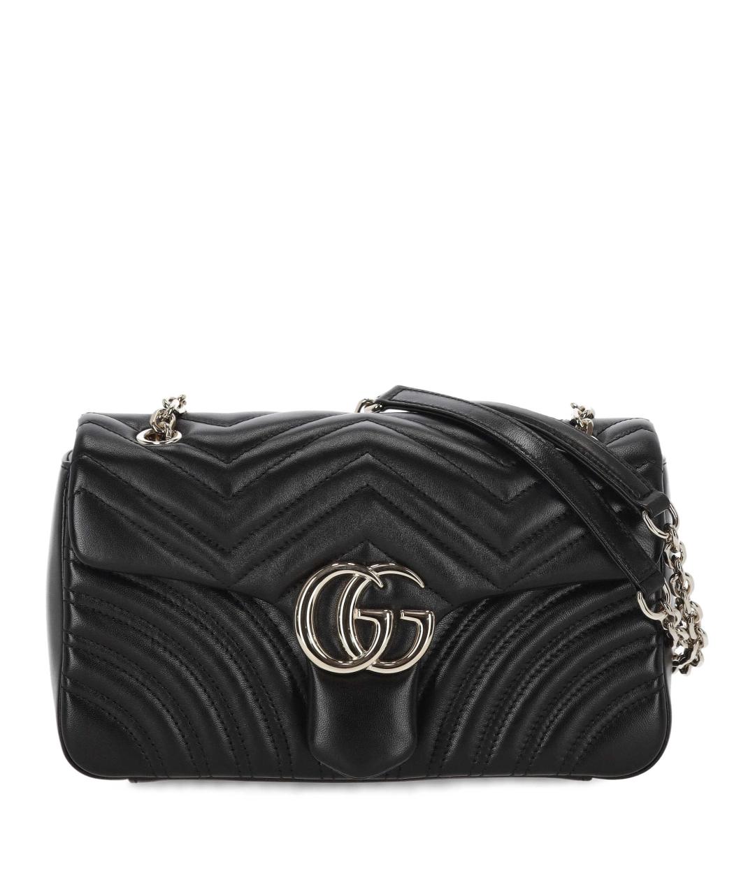 GUCCI Черная кожаная сумка через плечо, фото 1