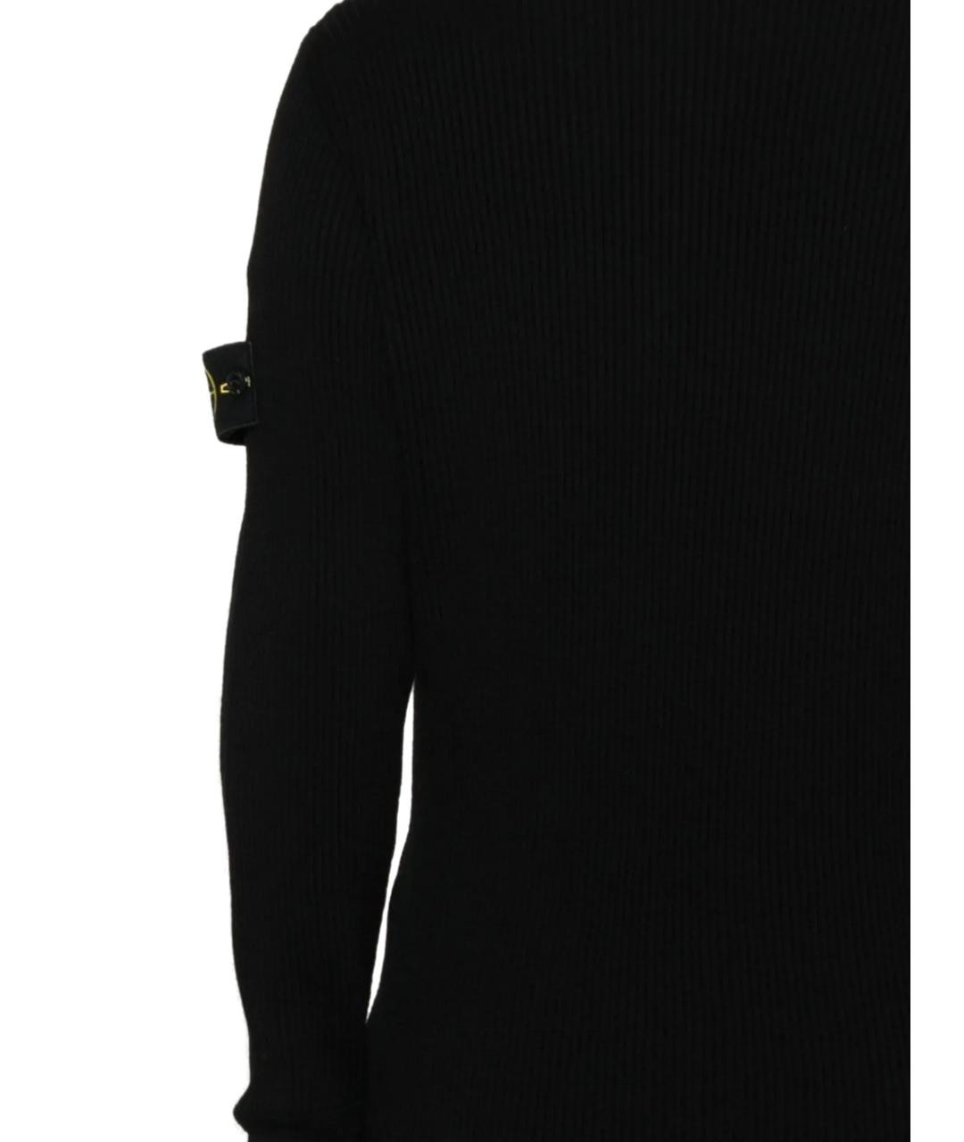 STONE ISLAND Черный шерстяной джемпер / свитер, фото 3