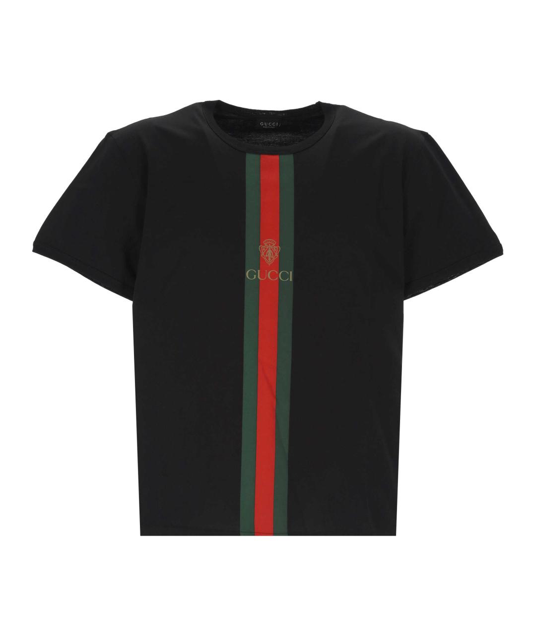 GUCCI Черная хлопковая футболка, фото 1