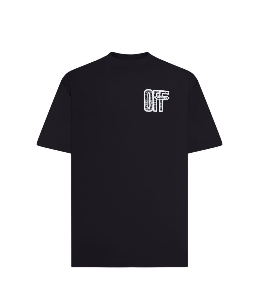 OFF-WHITE Черная хлопковая футболка, фото 1