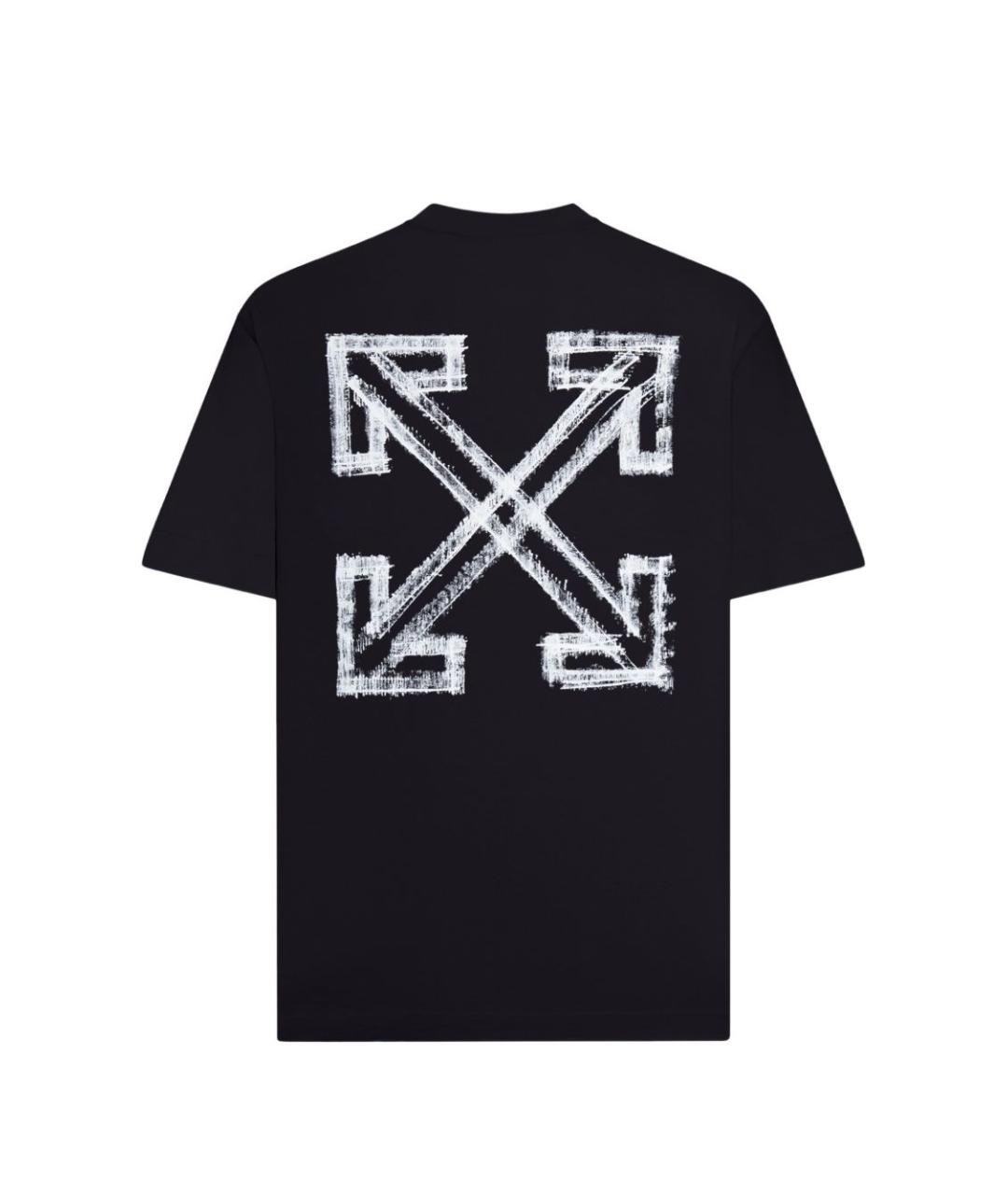 OFF-WHITE Черная хлопковая футболка, фото 2