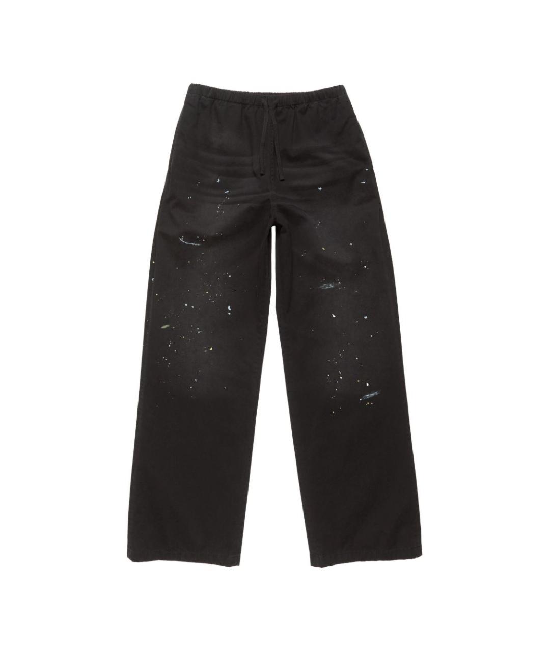 ACNE STUDIOS Черные хлопковые повседневные брюки, фото 1