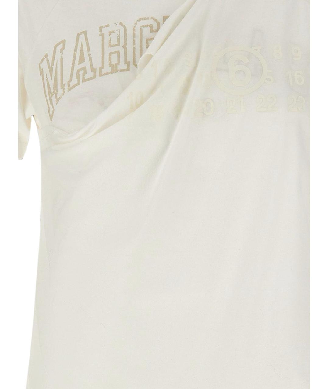 MM6 MAISON MARGIELA Белая хлопковая футболка, фото 2
