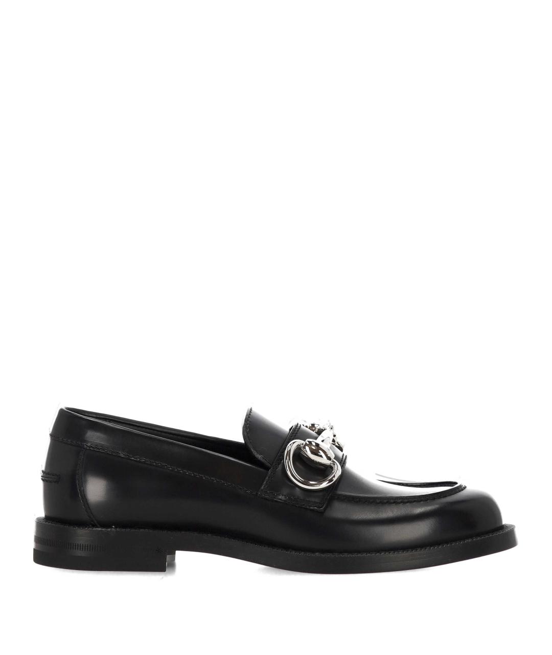 GUCCI Черные кожаные лоферы, фото 1
