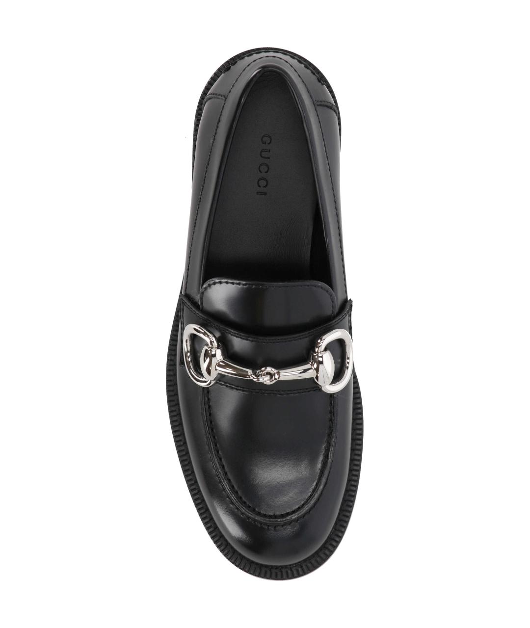 GUCCI Черные кожаные лоферы, фото 4
