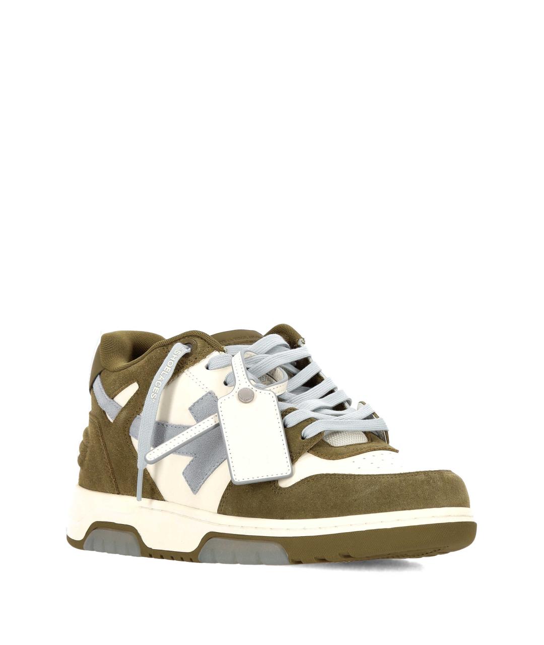 OFF-WHITE Мульти кожаные низкие кроссовки / кеды, фото 2