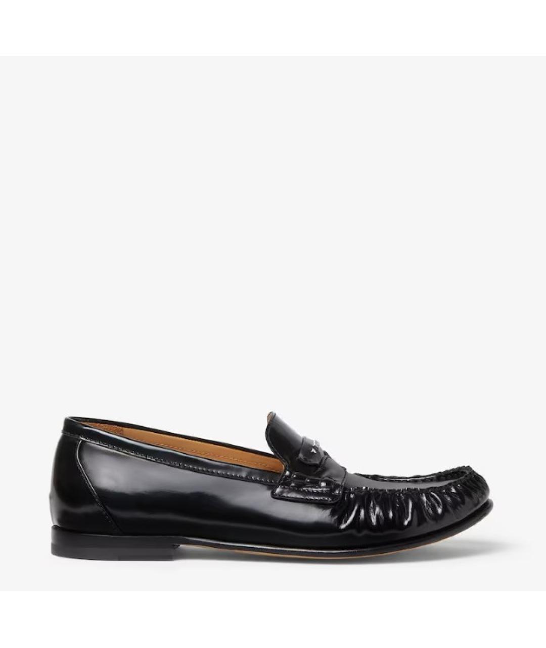 FENDI Черные кожаные лоферы, фото 5