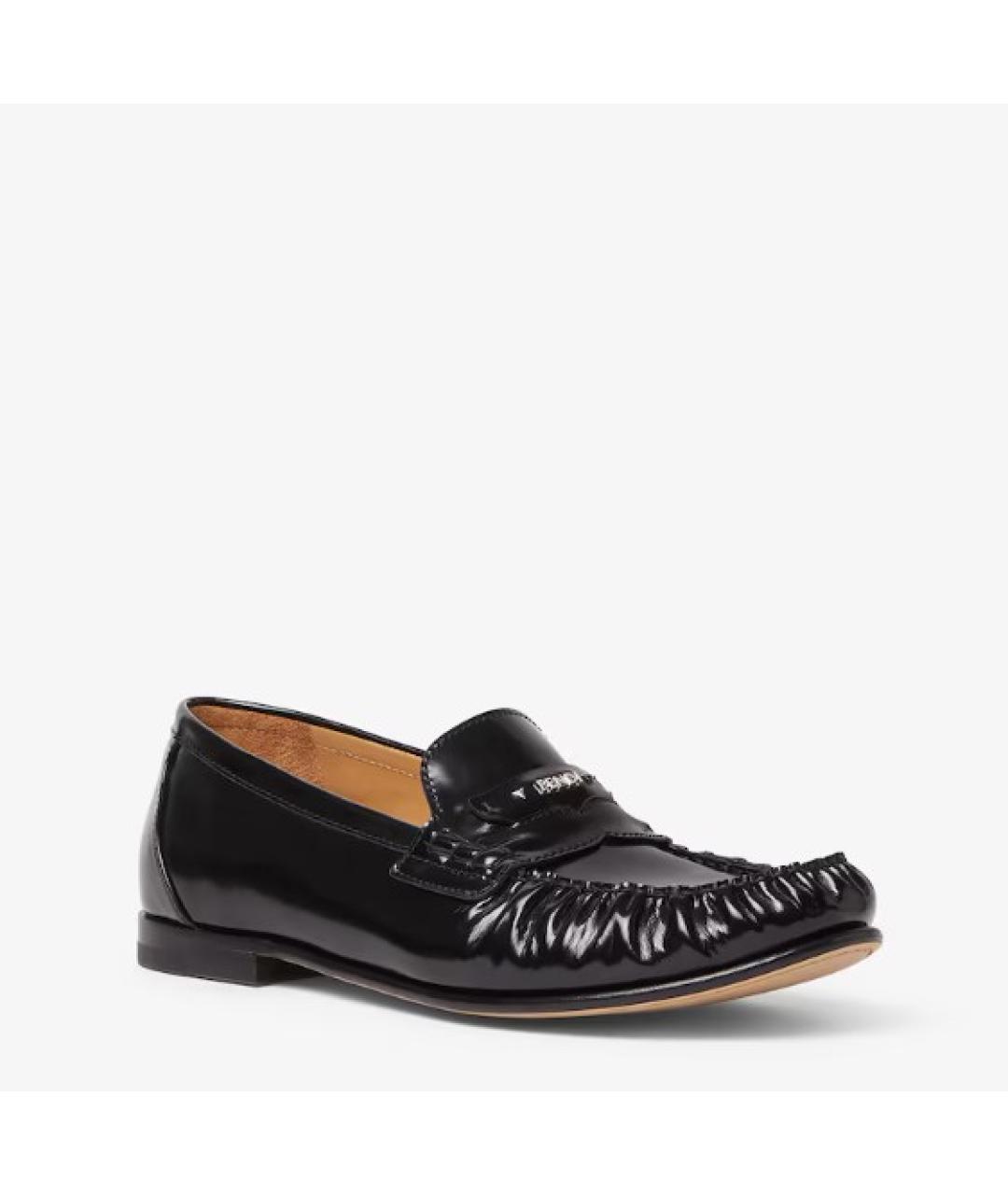 FENDI Черные кожаные лоферы, фото 2