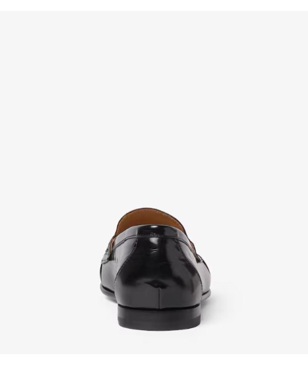FENDI Черные кожаные лоферы, фото 3