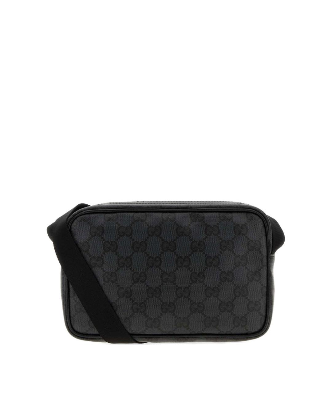 GUCCI Черная сумка через плечо из канвы, фото 3