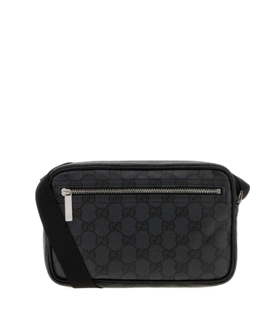 GUCCI Черная сумка через плечо из канвы, фото 1