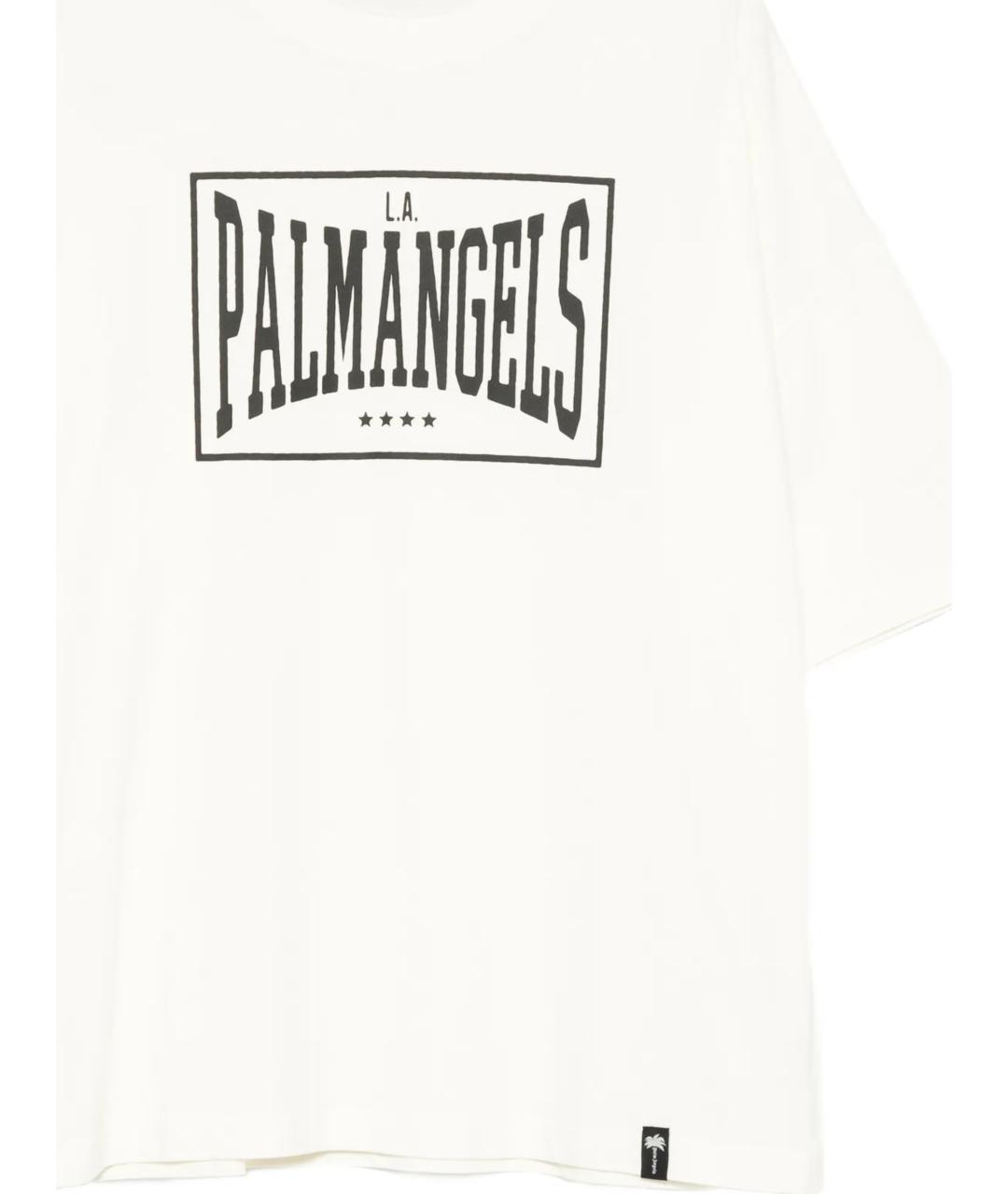 PALM ANGELS Белая хлопковая футболка, фото 2