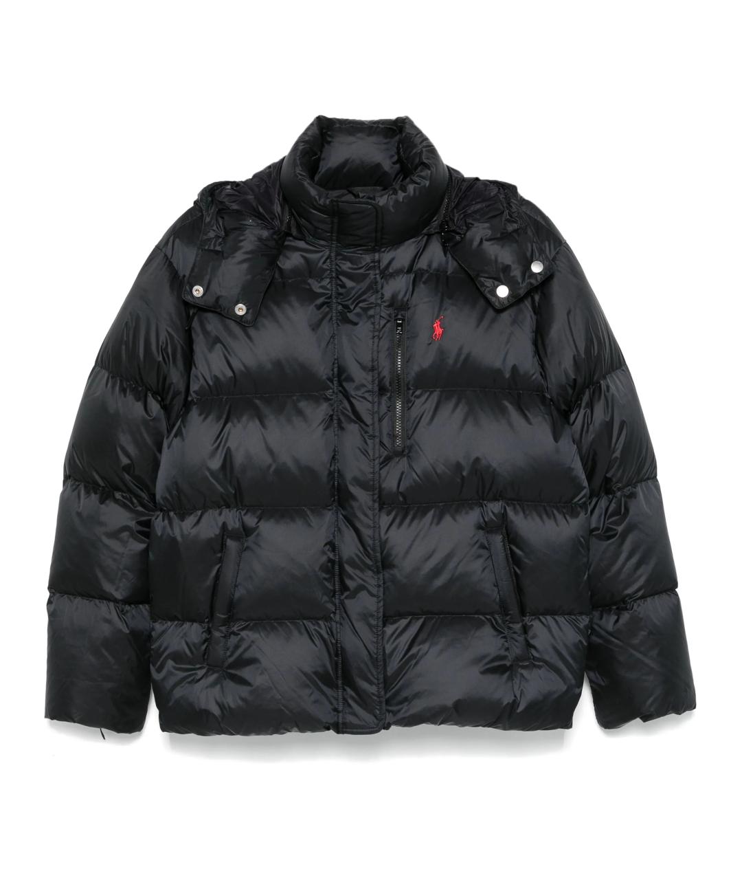 POLO RALPH LAUREN Черный синтетический пуховик, фото 1