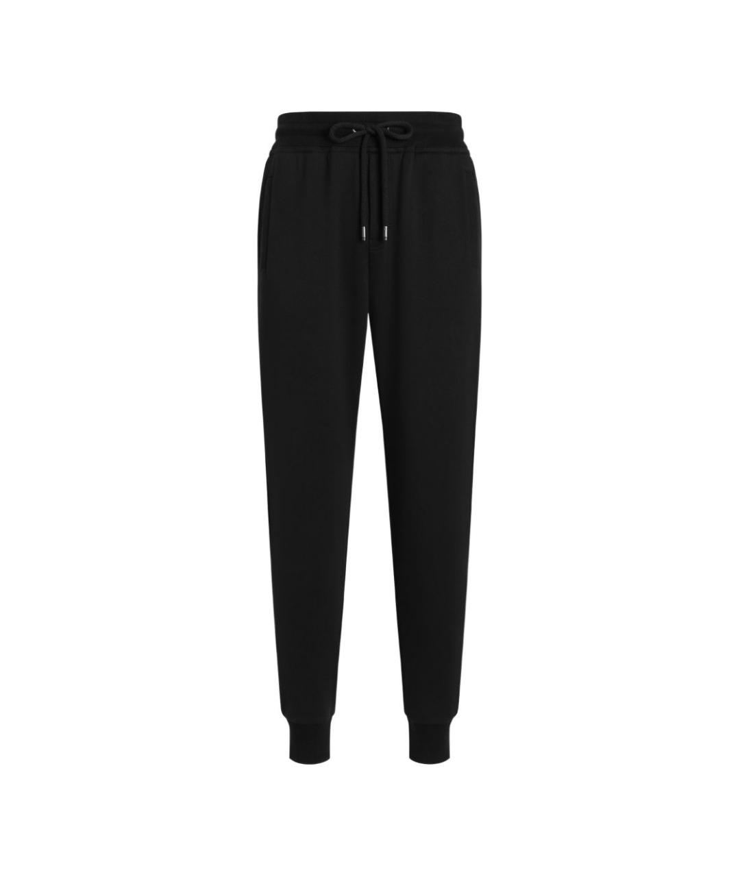 DOLCE&GABBANA Черные хлопковые повседневные брюки, фото 1