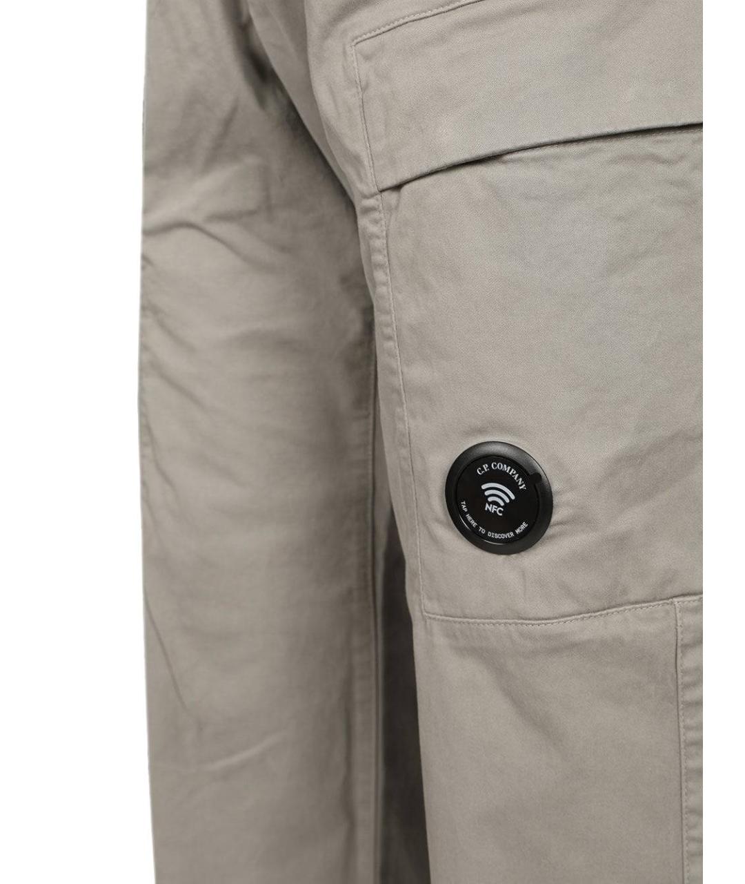 CP COMPANY Серые хлопковые повседневные брюки, фото 2