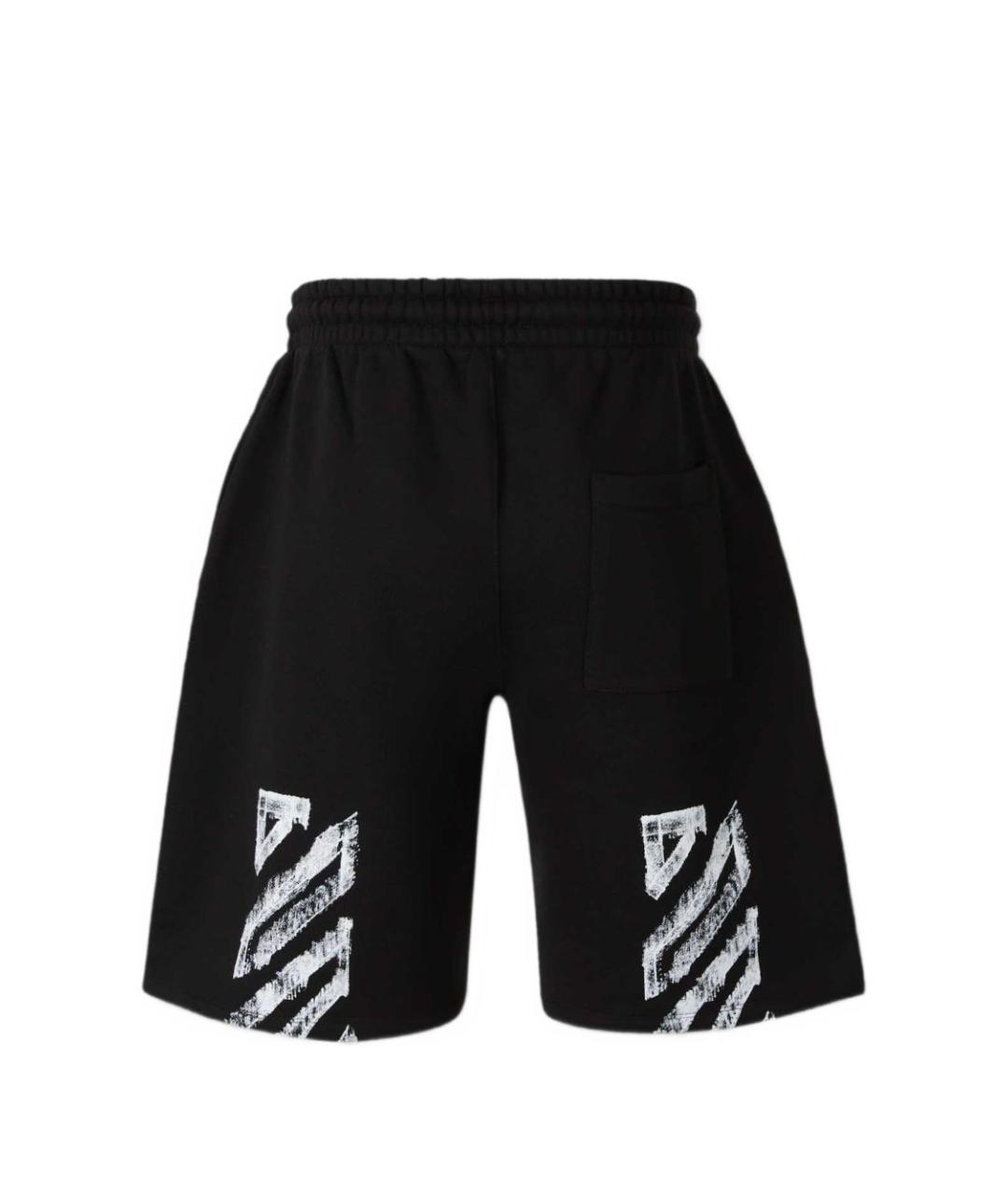 OFF-WHITE Черные хлопковые шорты, фото 4