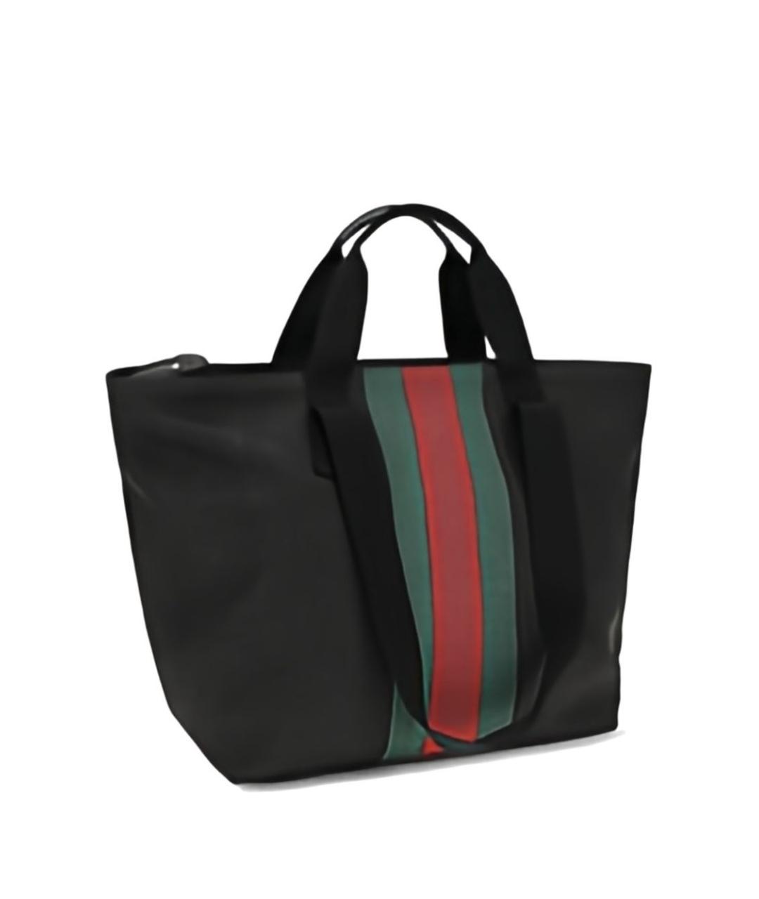 GUCCI Черная хлопковая сумка тоут, фото 3