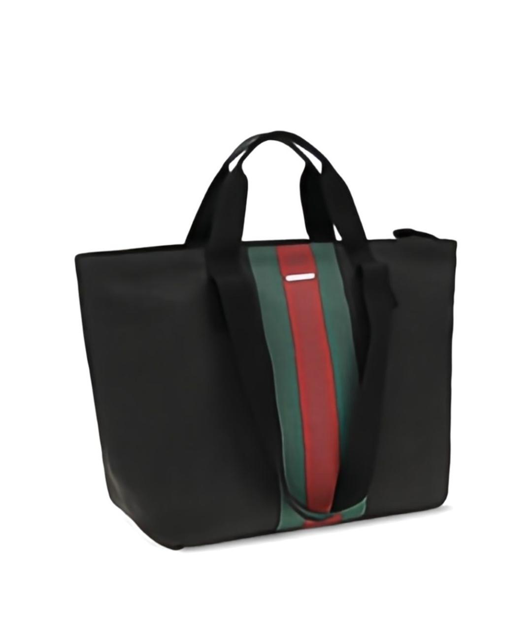 GUCCI Черная хлопковая сумка тоут, фото 2