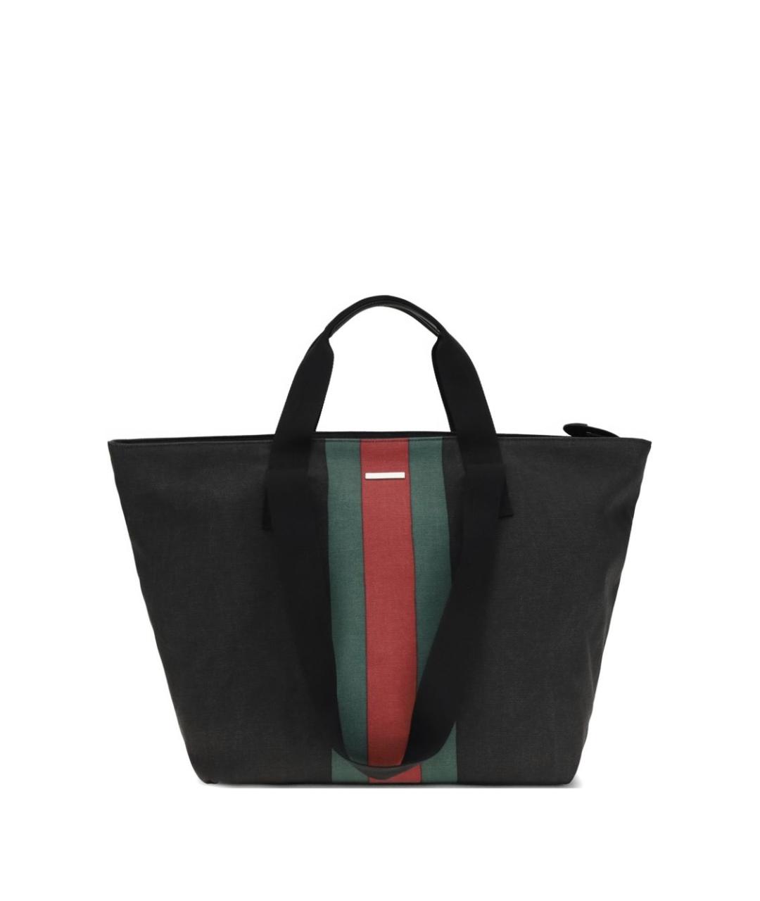 GUCCI Черная хлопковая сумка тоут, фото 1